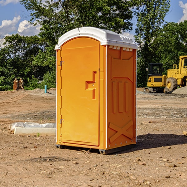 can i customize the exterior of the porta potties with my event logo or branding in Garciasville